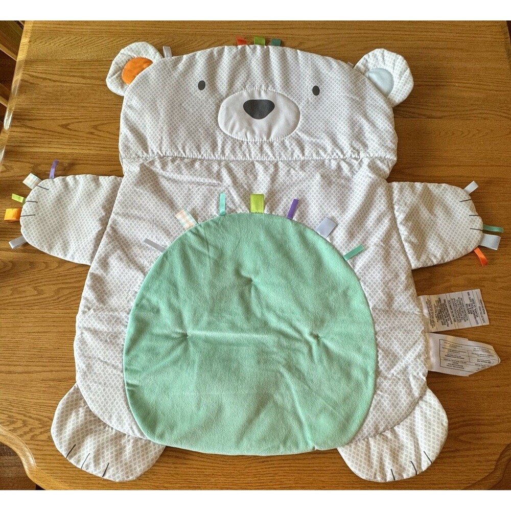 Baby Infant Tummy Time Mat Bear Taggie Bright Starts Prop Up Play New W/O Tags